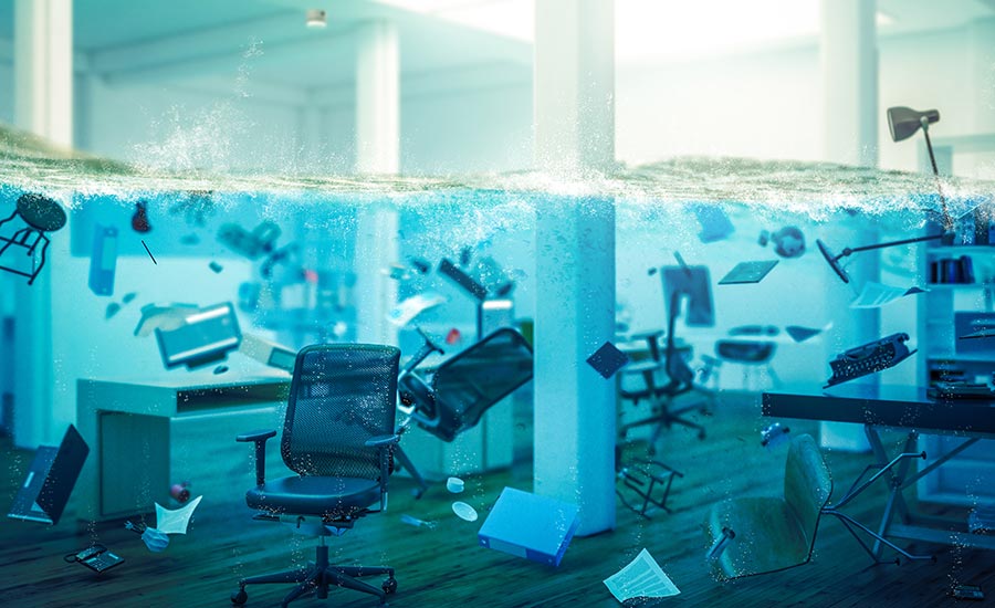 Water damage can harm your office equipment