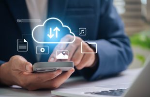 Cloud based file storage and secure data backup solution with encrypted privacy protection, real time synchronization and mobile access for file management. business continuity and digital security