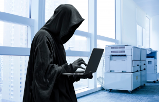 Hacker and printer