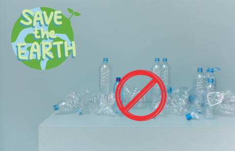 Empty water bottles image