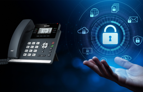 VOIP system next to security icons