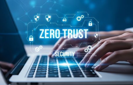 Zero trust security picture with laptop