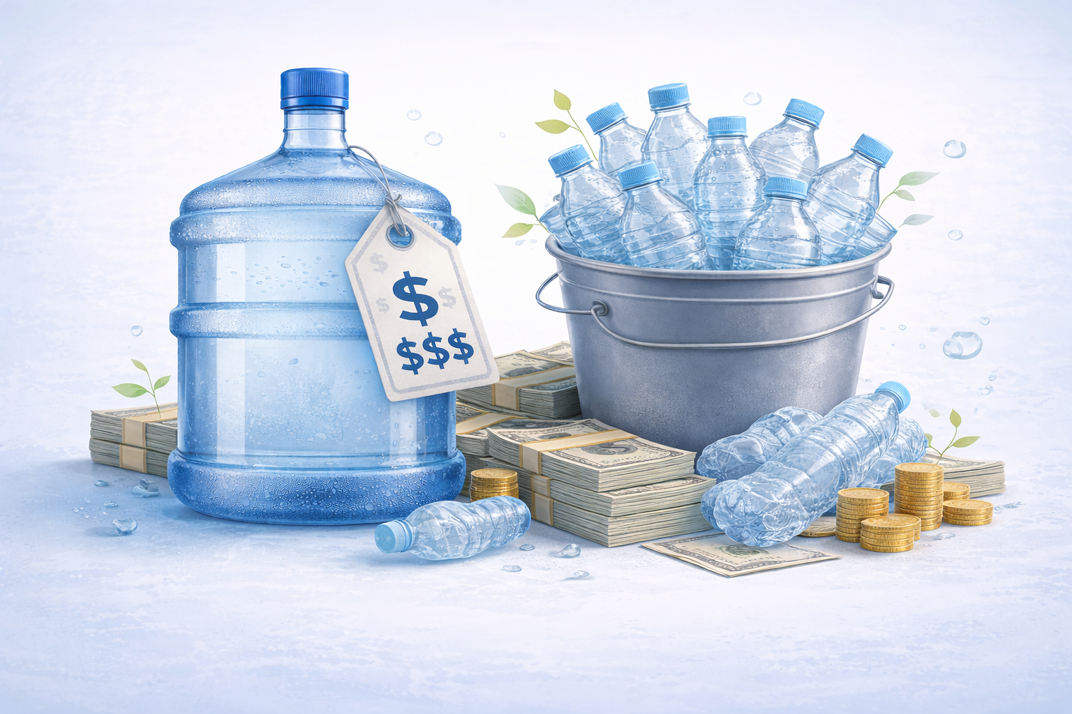 Water costs and waste illustrated